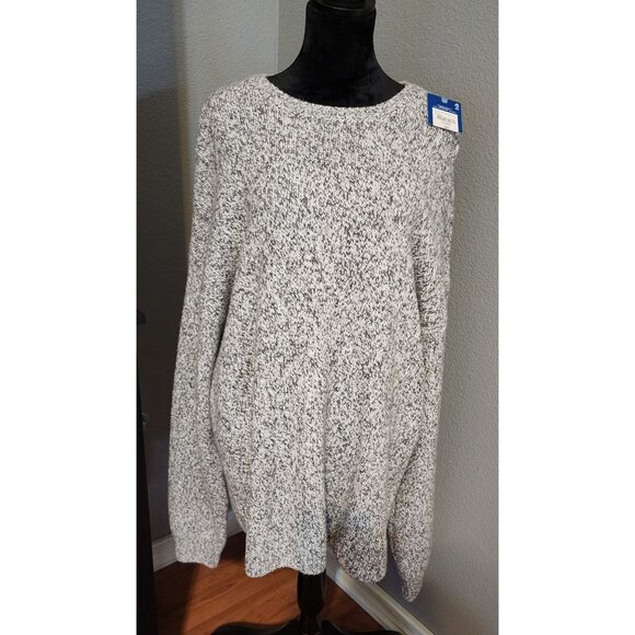 Arizona Jean Co. Gray & White Knit Oversized Sweater XXL New - Picture 1 of 8